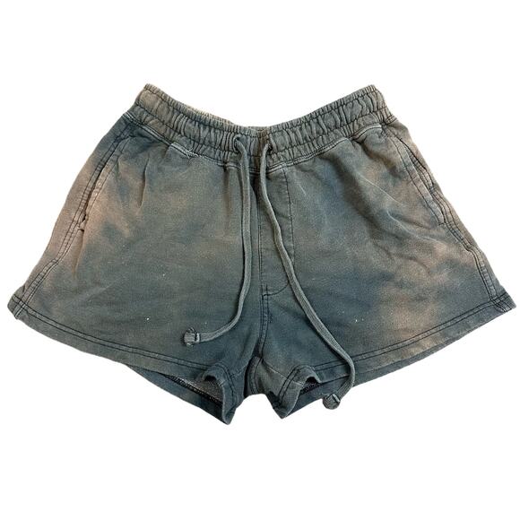 Urban Outfitters Gray Faded Bleached Sweat Shorts Drawstring Waist Pull On S - Picture 1 of 9